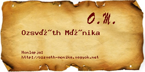Ozsváth Mónika névjegykártya