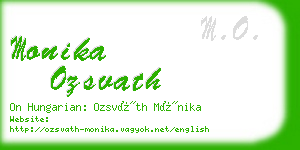 monika ozsvath business card